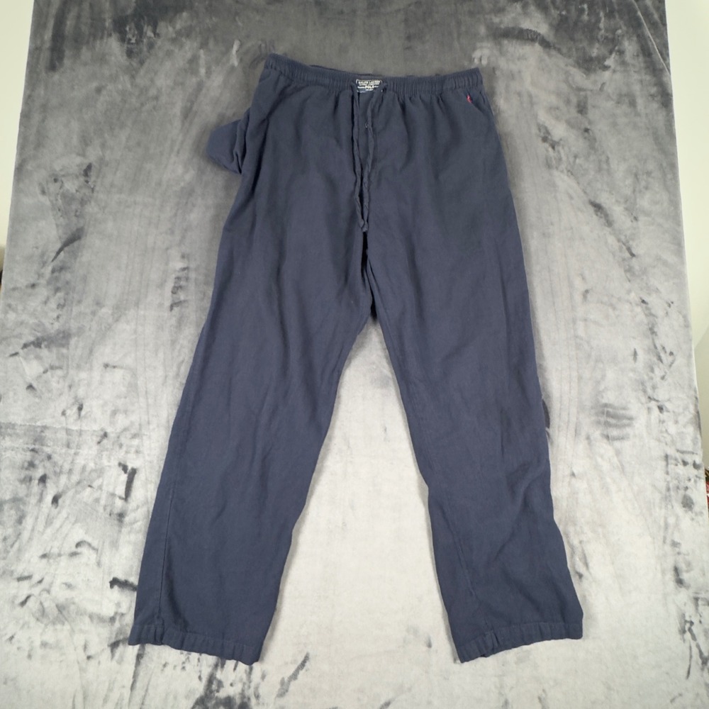 Polo Ralph Lauren Sleepwear Pants Mens Large Navy Blue Cotton Lounge 4647